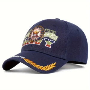 NAVY Casquette de Baseball Brodée Eagle Couleur Unie Unisexe