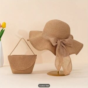 Pour Elle - Un Set - Chapeau de paille + sac à main