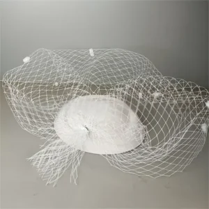 Alternative view of Serre-tête fascinateur en velours noir pour femme, chapeau de fête de style vintage pour les soirées, chapeau de cocktail élégant avec nœud